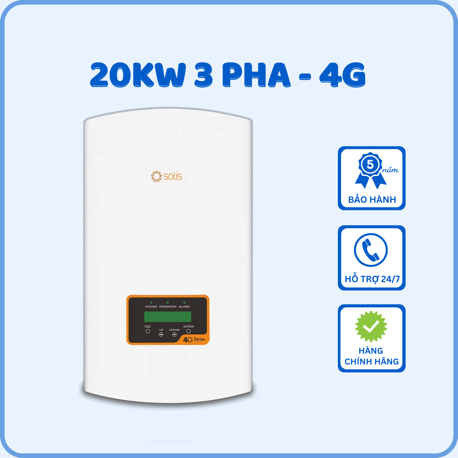 Inverter Solis 20KW 3 phase - 4G